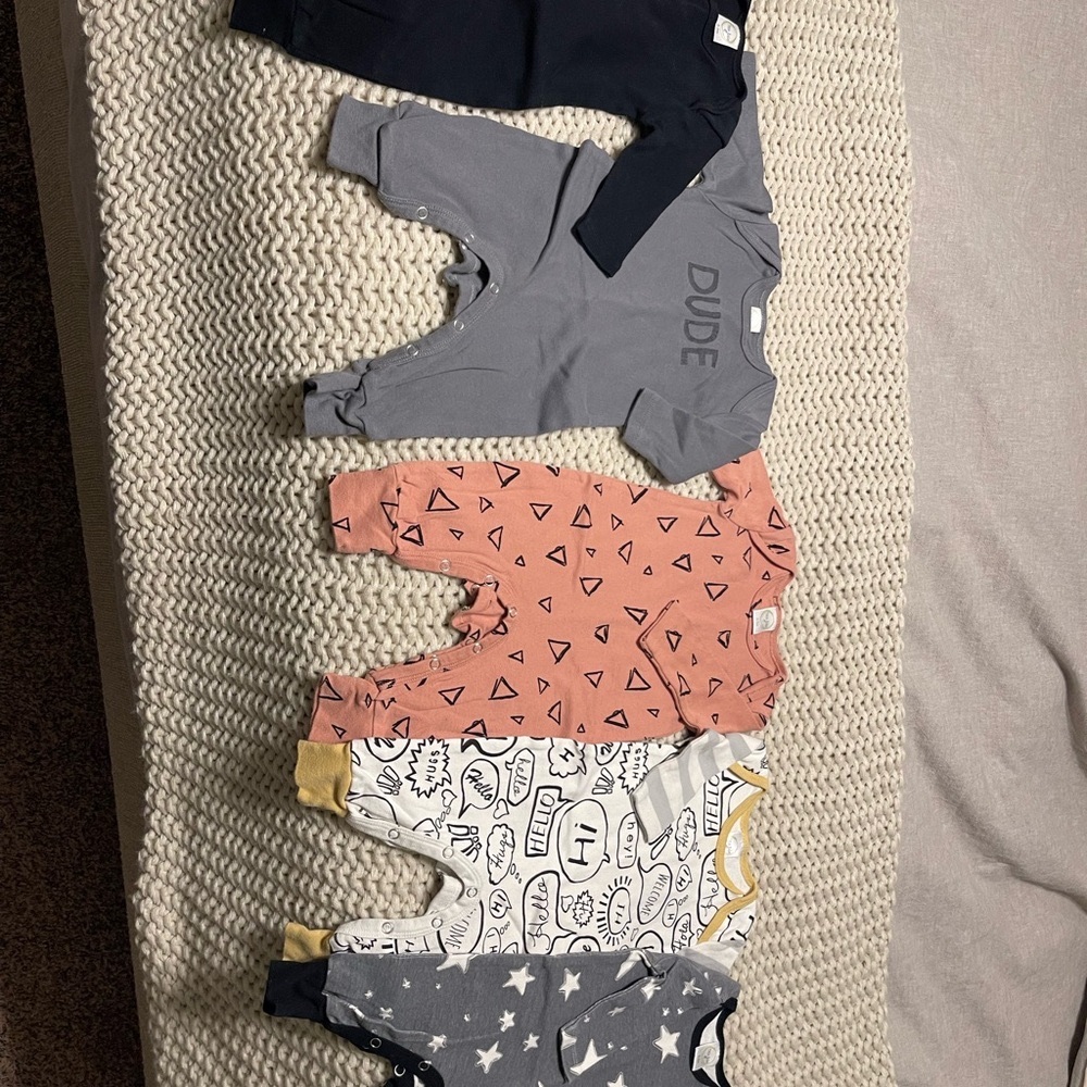 5 Boutique Onesies 0-3month size